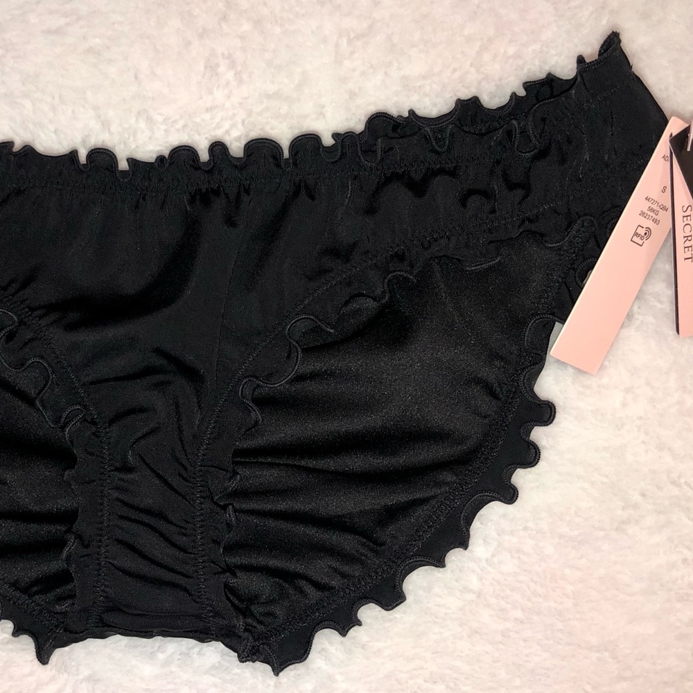 🖤5 for $20🖤 NEW Victoria’s Secret Swim Cinched Cheeky Bikini Bottoms in Black - Picture 5 of 15